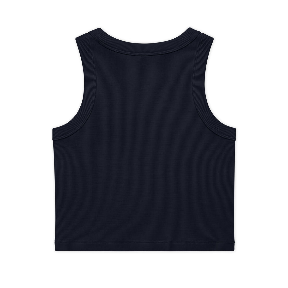 VYBE Gold Logo Rib Crop Tank — Women's Organic Cotton