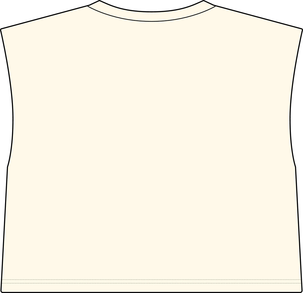 Peace Out Muscle Tee — Women's Cropped Graphic Tank with Peace Sign Design