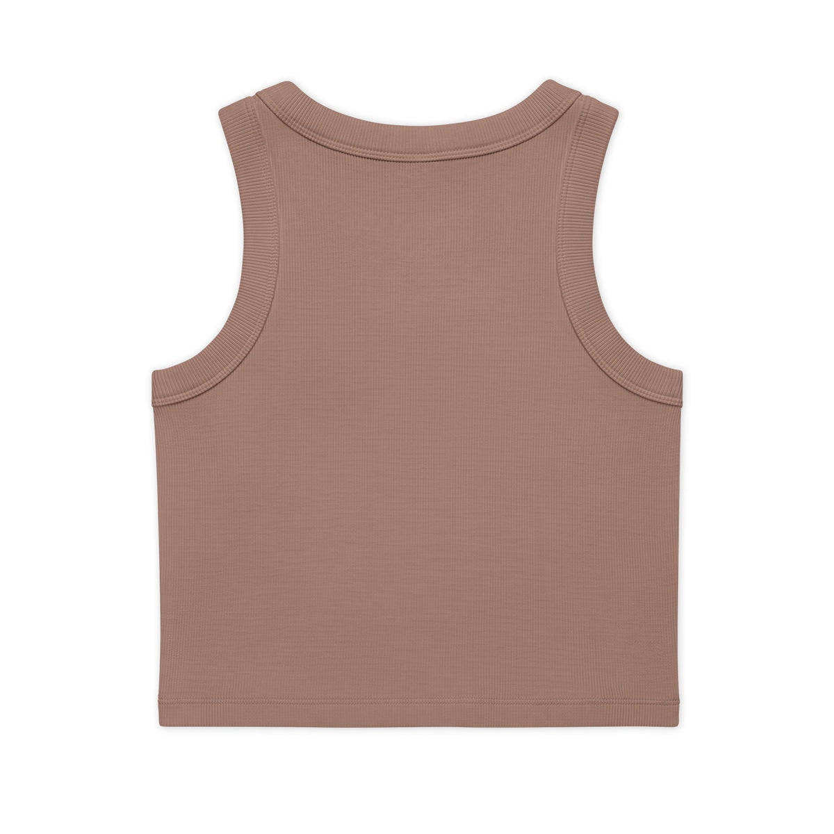 VYBE Gold Logo Rib Crop Tank — Women's Organic Cotton