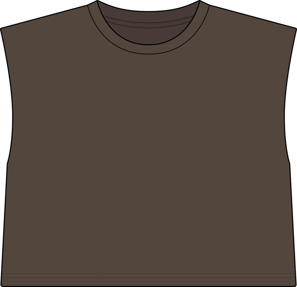 Vybe Muscle Tee — Women's Garment-Dyed Cropped Tank with Gold Logo