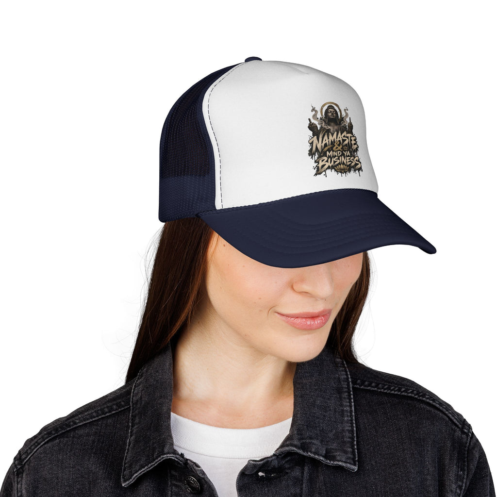 Namaste Mind Ya Business Trucker Cap