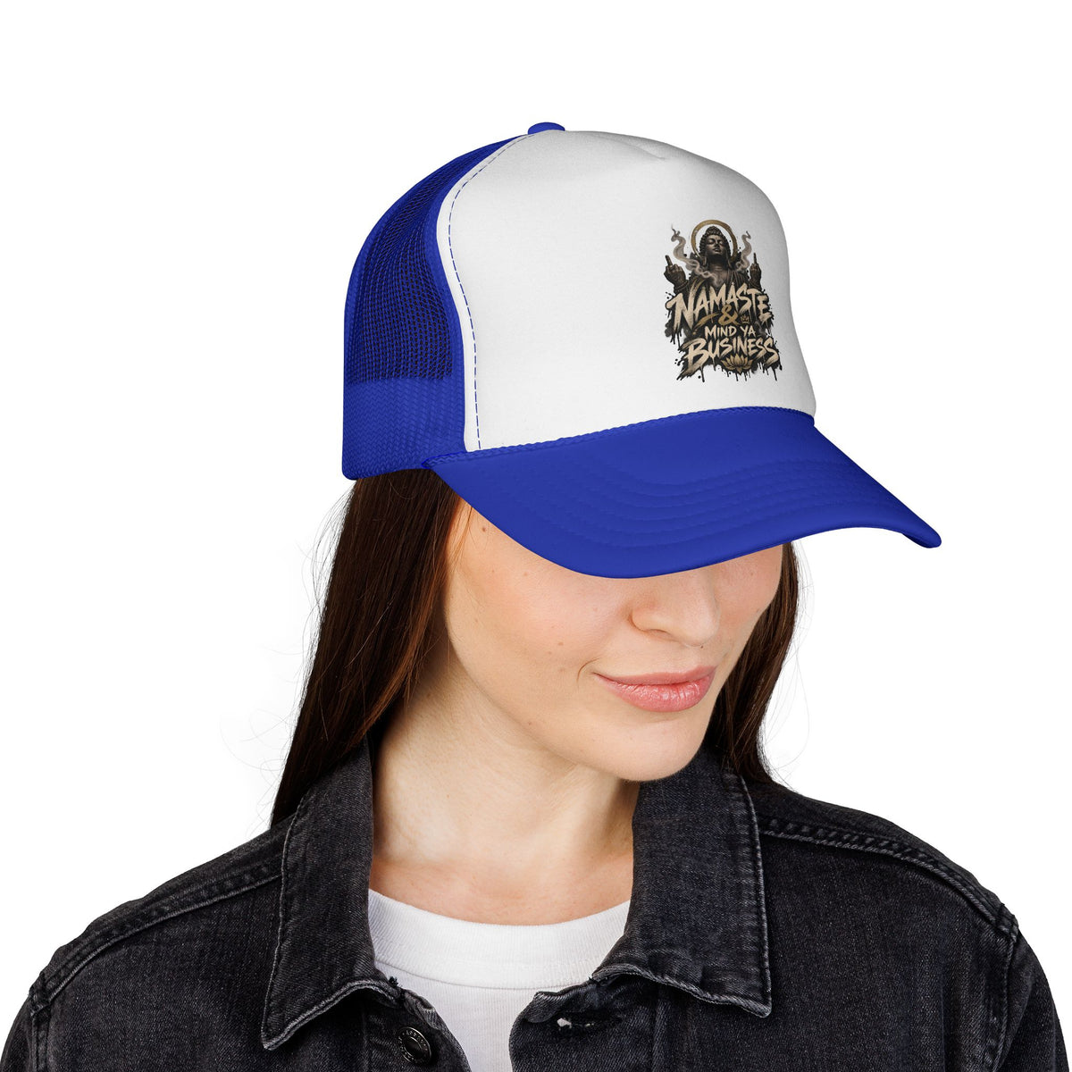 Namaste Mind Ya Business Trucker Cap