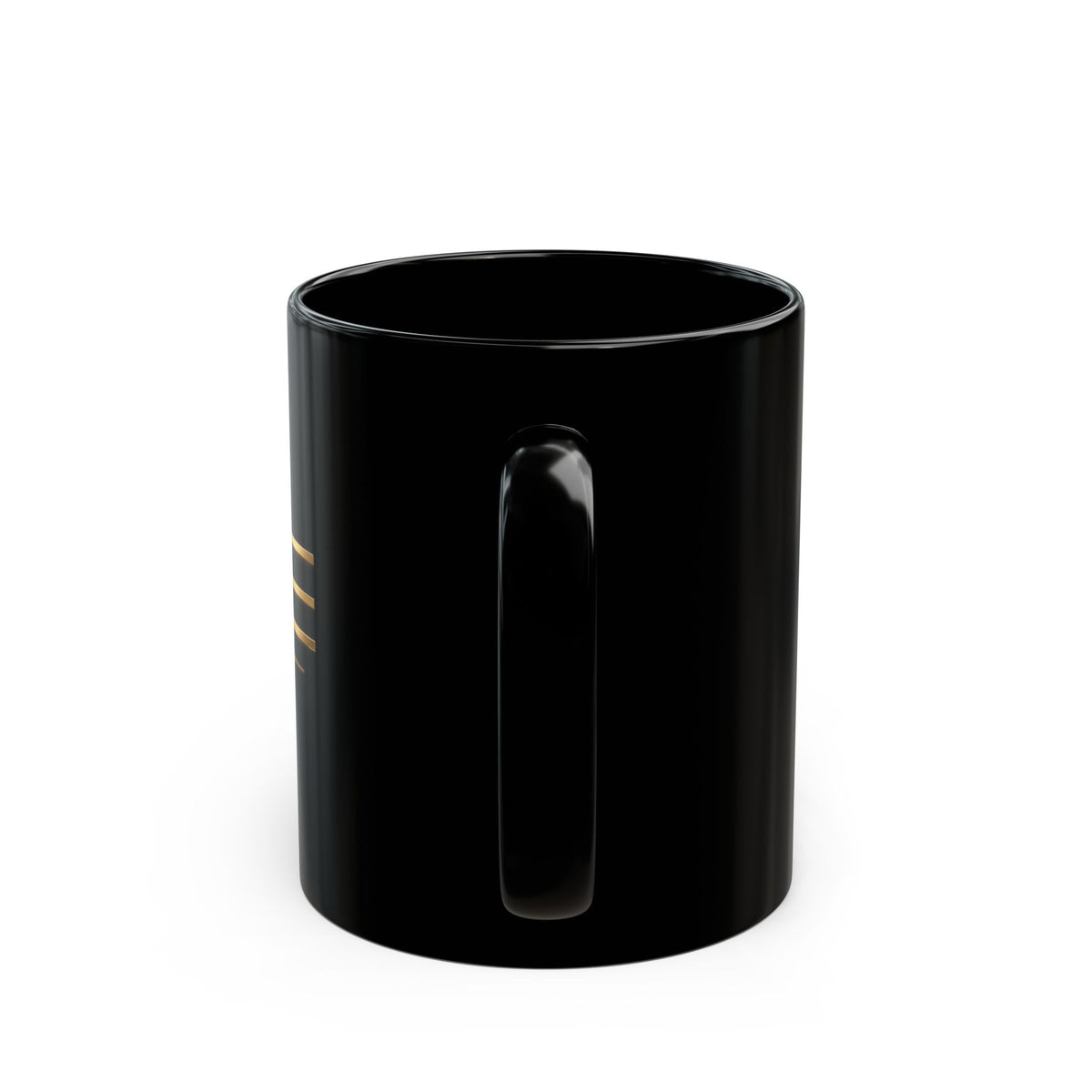 Black Ceramic Mug – Gold 'VYBE' Luxury Coffee Cup (11oz, 15oz)