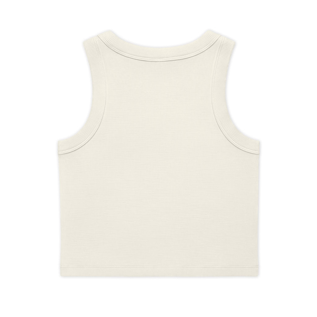 VYBE Gold Logo Rib Crop Tank — Women's Organic Cotton