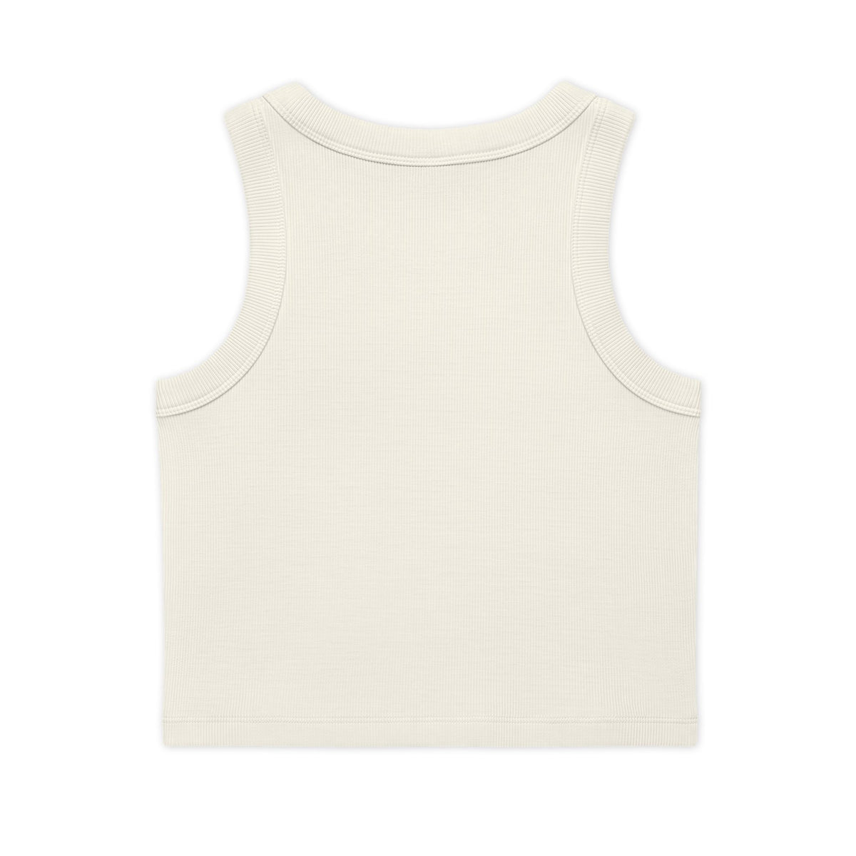 VYBE Gold Logo Rib Crop Tank — Women's Organic Cotton