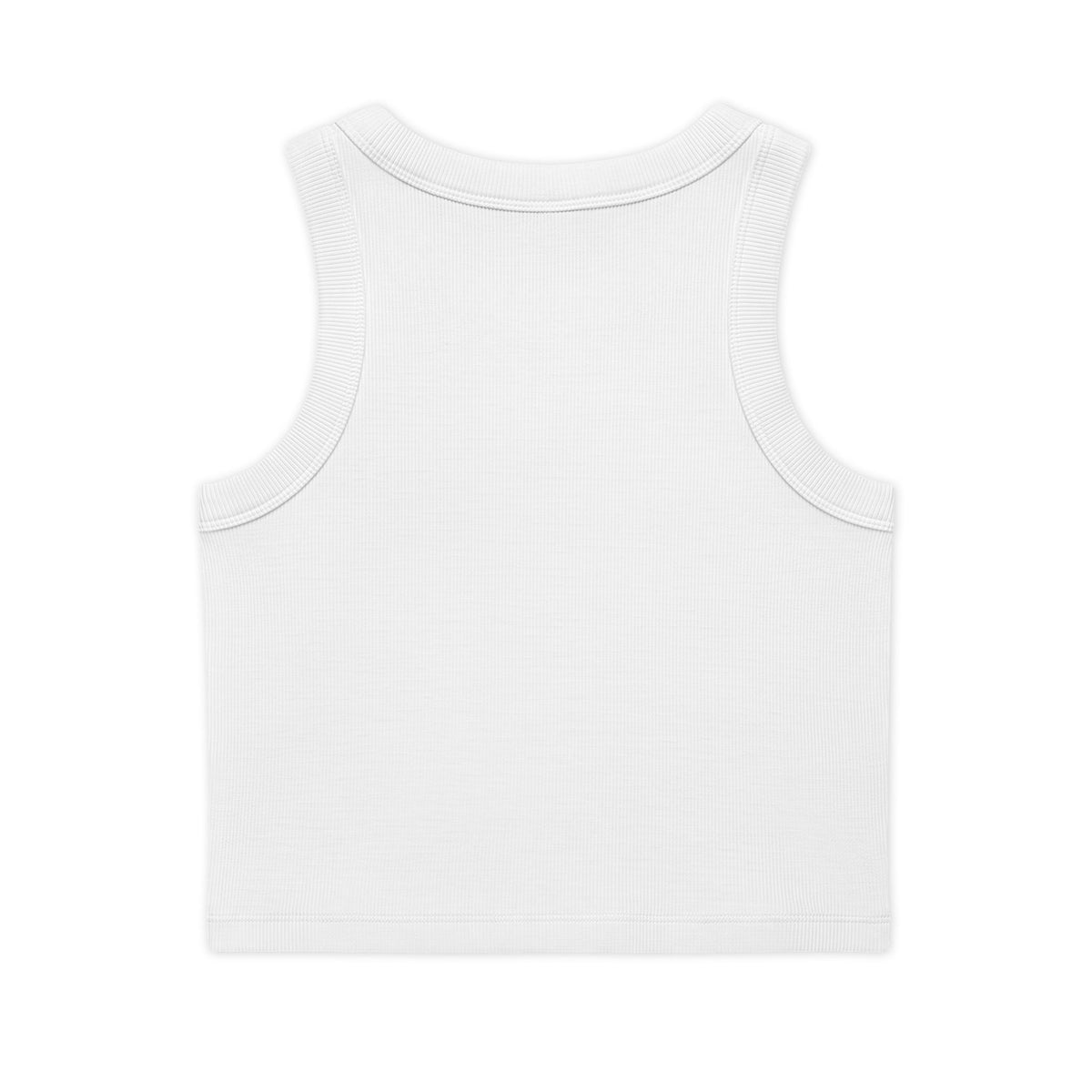 VYBE Gold Logo Rib Crop Tank — Women's Organic Cotton