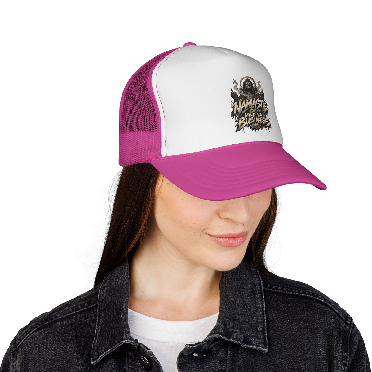 Namaste Mind Ya Business Trucker Cap