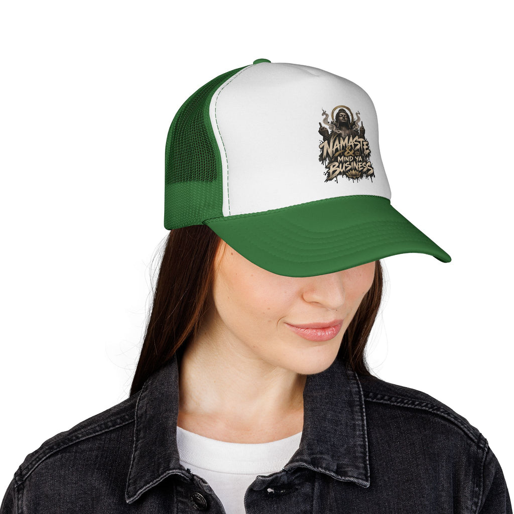 Namaste Mind Ya Business Trucker Cap
