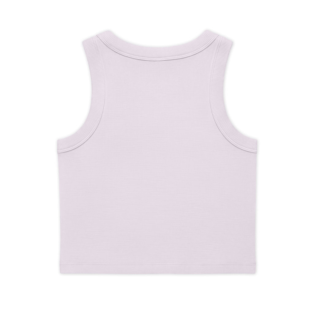 VYBE Gold Logo Rib Crop Tank — Women's Organic Cotton