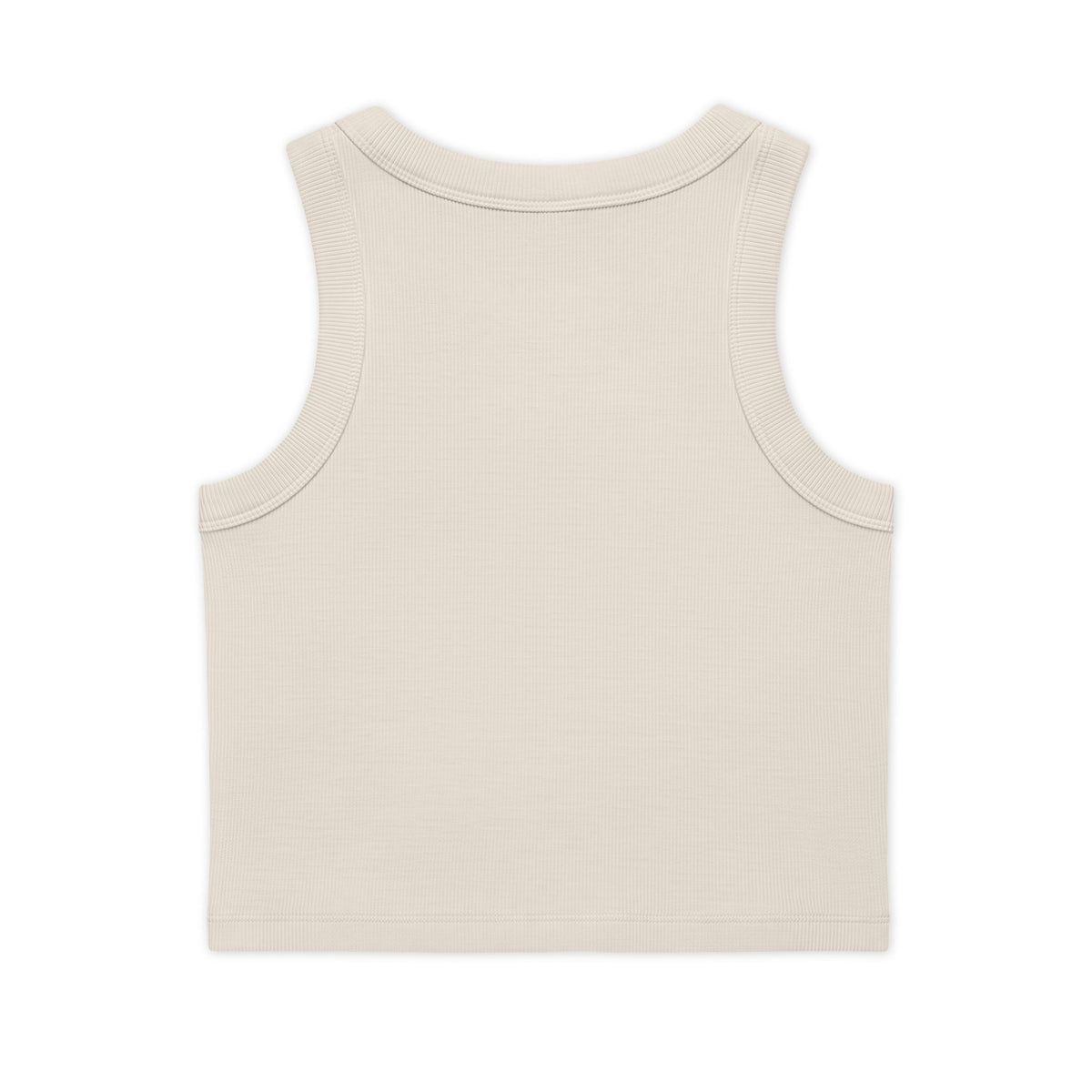 VYBE Gold Logo Rib Crop Tank — Women's Organic Cotton