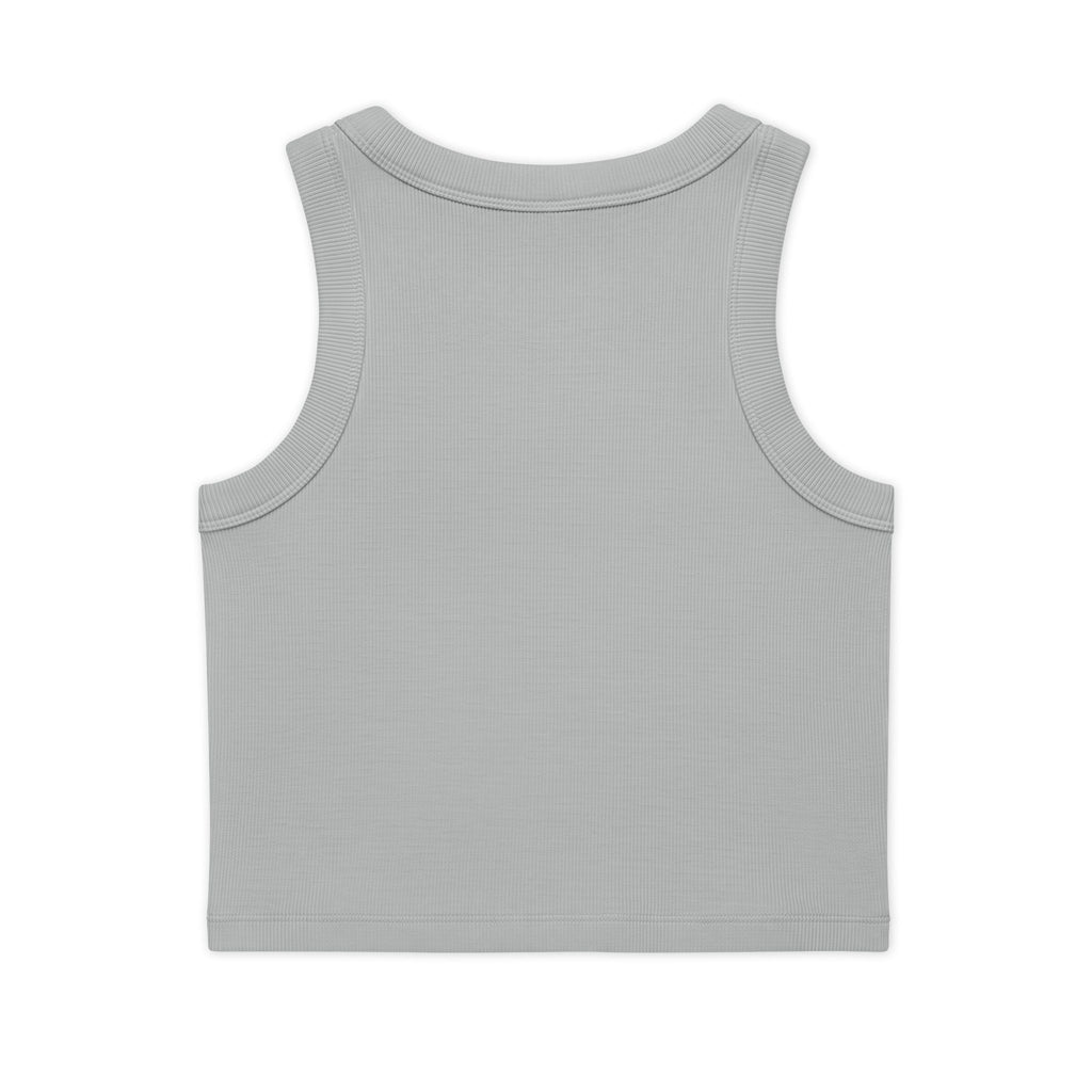 VYBE Gold Logo Rib Crop Tank — Women's Organic Cotton